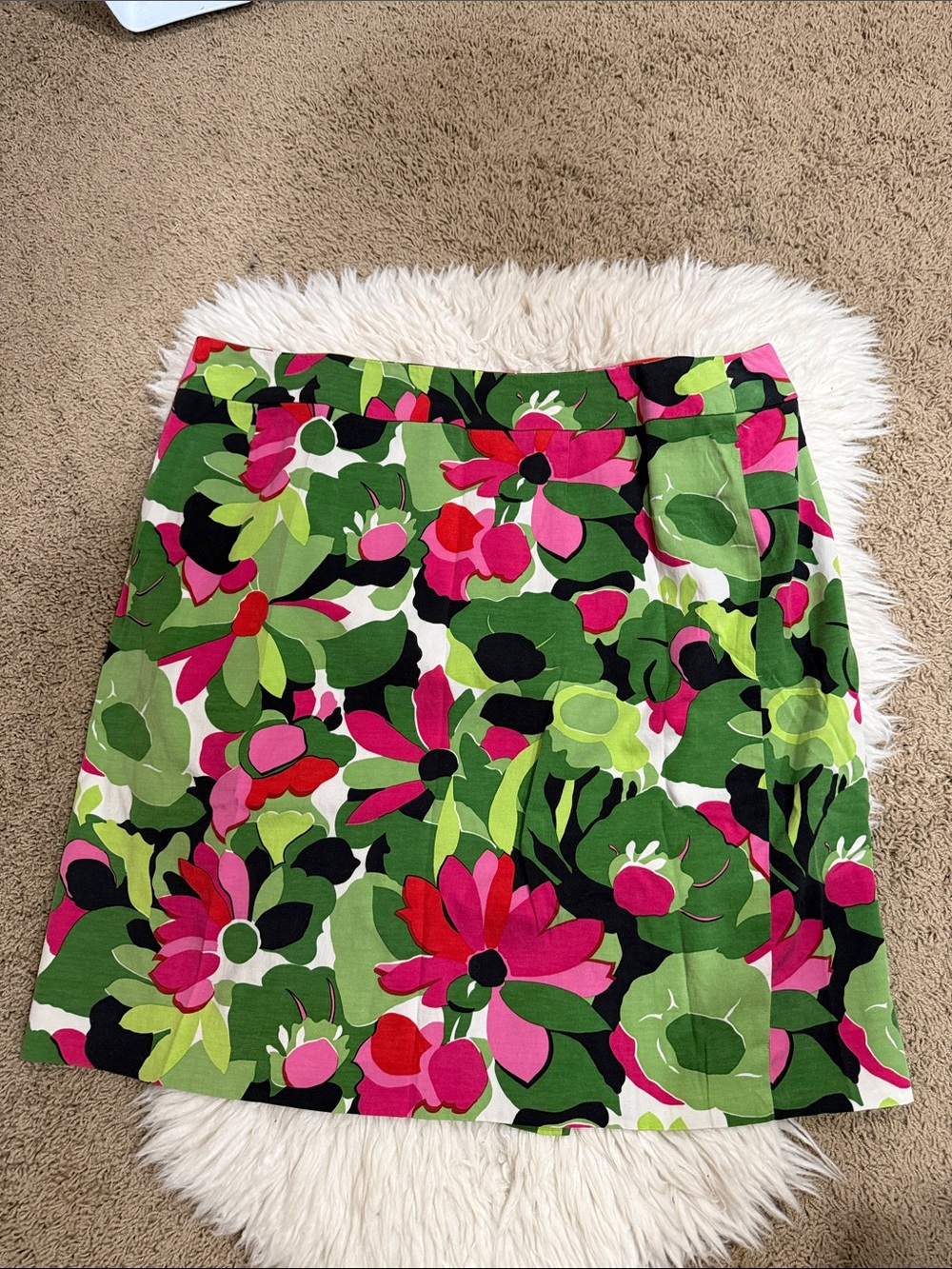 Talbots Skirt Womens 18 Multicolor Floral Silk Blend Lined Stretch Knee
Length